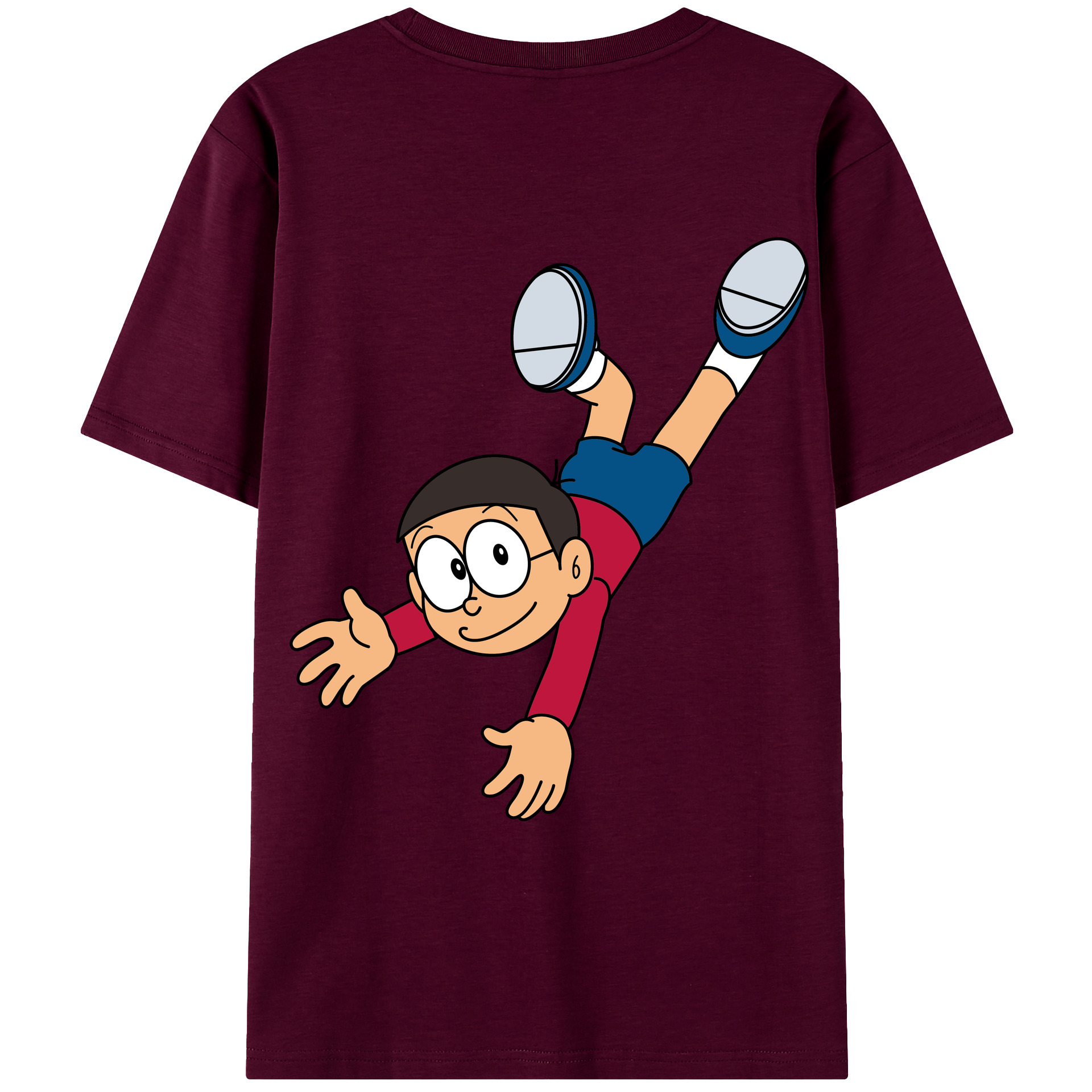 （画像用） ドラえもん 野比 のび太 Doraemon Nobita Nobi レディース半袖Tシャツ(バックプリント)